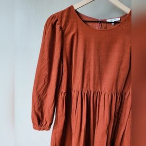 Madewell Corduroy Rust Dress
